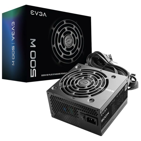 Fonte de Alimentacao EVGA W1 500W ATX / Nao Modular / 80 Plus White - 100-W1-0500-KR