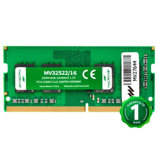 Memoria RAM para Notebook Macrovip DDR4 16GB 3200MHz - MV32S22/16