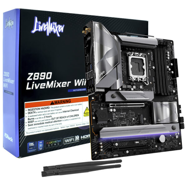 Placa Mae ASRock Z890 Livemixer Wi-Fi Socket LGA 1851 / DDR5