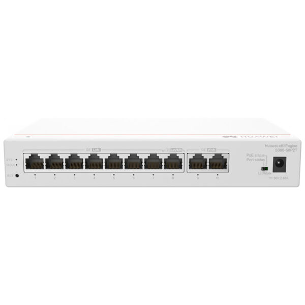 Hub Switch Huawei S380-S8P2T 8 Portas / 2XGE WAN / 8XGE LAN / POE+ / 124W - 10/100/1000