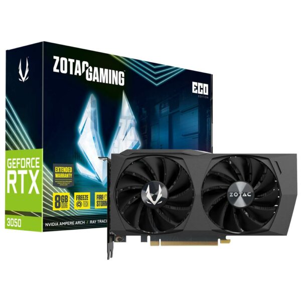 Placa de Video Zotac Gaming Eco Edition 8GB GeForce RTX3050 GDDR6 - ZT-A30500K-10M