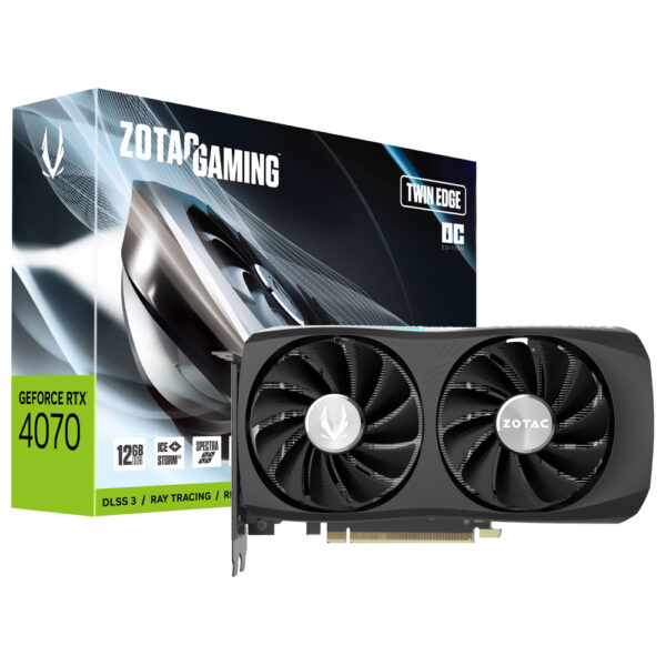 Placa de Video Zotac Gaming Twin Edge OC 12GB GeForce RTX4070 GDDR6 - ZT-D40740H-10M