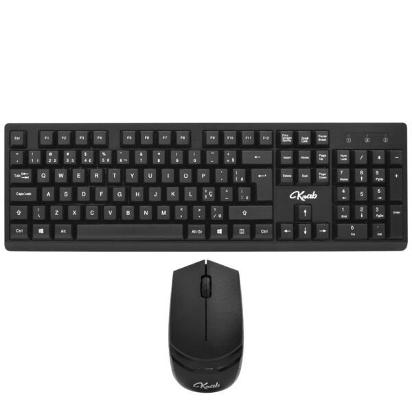 Teclado + Mouse KRAB KBKTM15 Wireless / Portugues - Preto