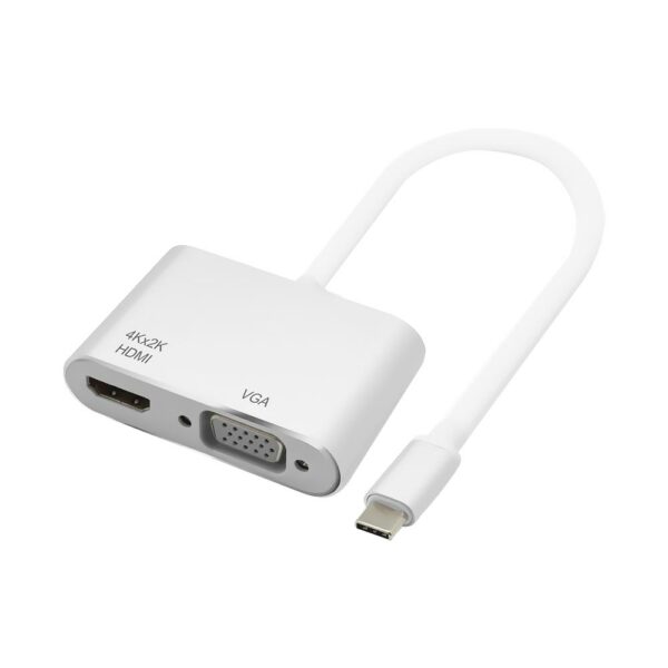 Cabo Adaptador USB-C Macho para VGA Femea / HDMI