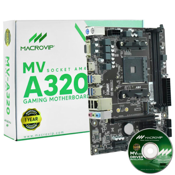 Placa Mae Macrovip MV-A320 Socket AM4 / VGA / DDR4