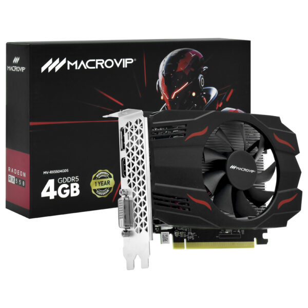 Placa de Video Macrovip 4GB Radeon RX550 GDDR5 - MV-RX5504GD5